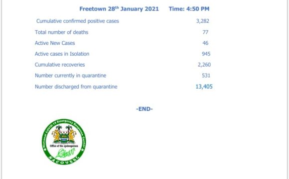 Sierra Leone COVID-19 Update