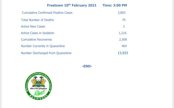 Sierra Leone COVID-19 Update